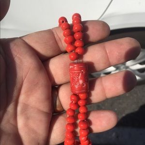 Natural AKA Coral 925 Silver Bracelet super rare!!